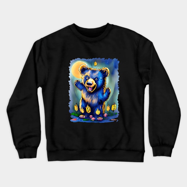 bitcoin bear Crewneck Sweatshirt by ElArrogante